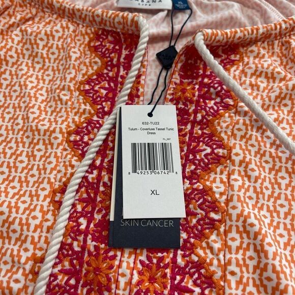 NWT Cabana Life Tulum UPF 50+ Tassel Tunic Dress Size XL New - Picture 7 of 11